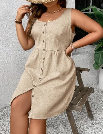 Rochie scurta SHEIN CURVE, crem