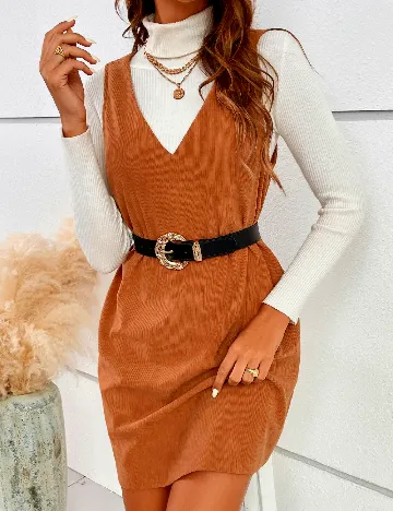 Rochie scurta SHEIN, maro