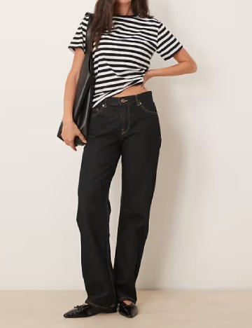 Tricou ASOS, alb/negru