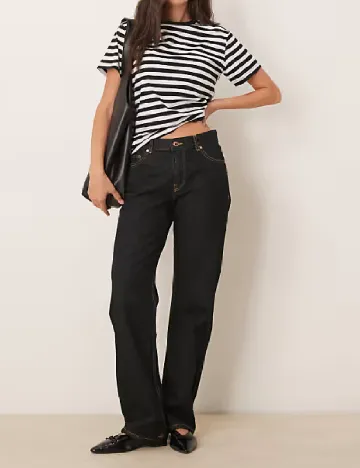 Tricou ASOS, alb/negru