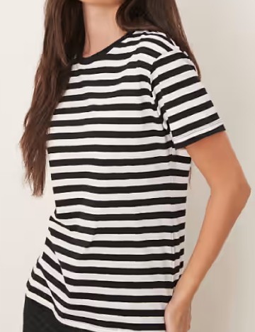 Tricou ASOS, alb/negru