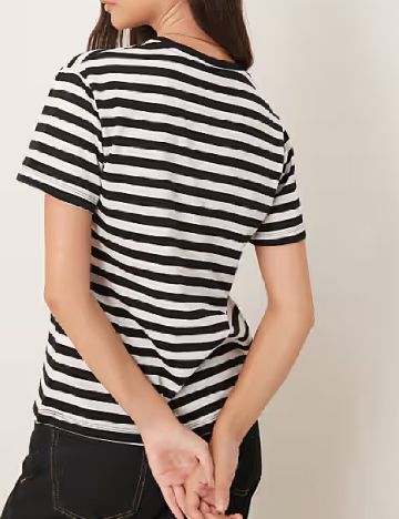 Tricou ASOS, alb/negru