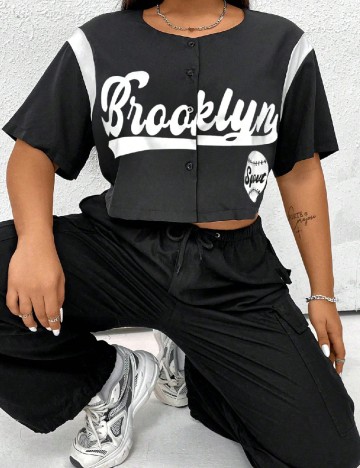 Camasa SHEIN CURVE, negru