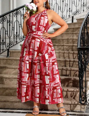 Rochie lunga SHEIN CURVE, roz