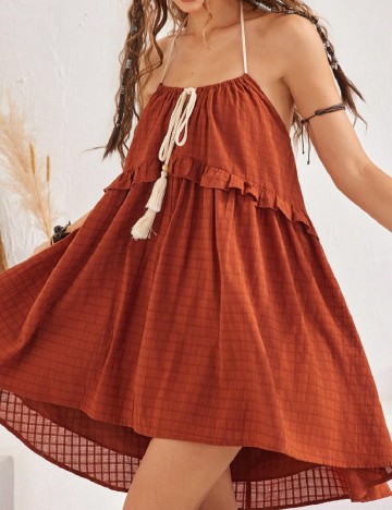 Rochie scurta SHEIN, maro