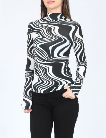 Bluza River Island, alb/negru