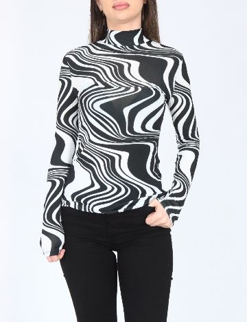 Bluza River Island, alb/negru