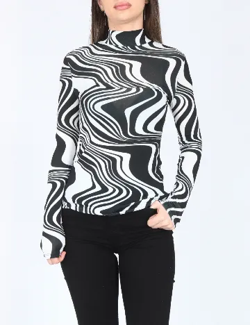 Bluza River Island, alb/negru