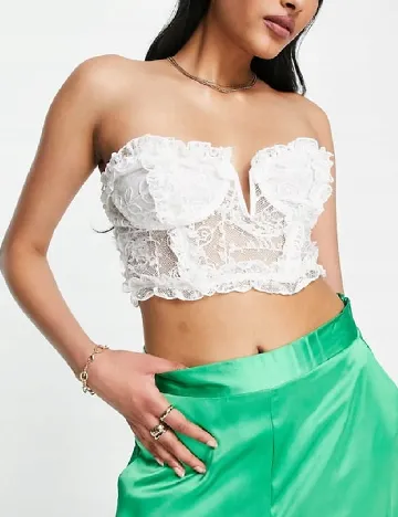 Corset ASOS, alb