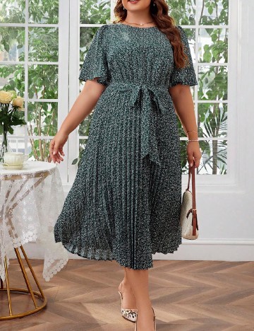 Rochie medie SHEIN CURVE, verde