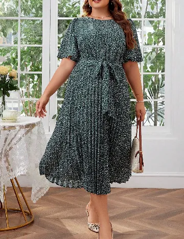 Rochie medie SHEIN CURVE, verde