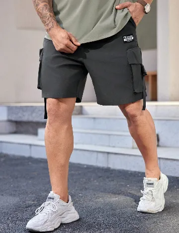 Pantaloni scurti SHEIN Plus Size Men, gri