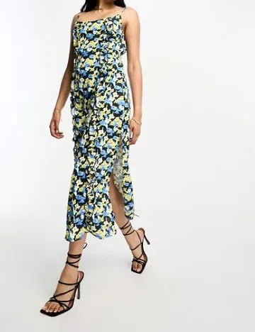 Rochie medie Lola May, floral print