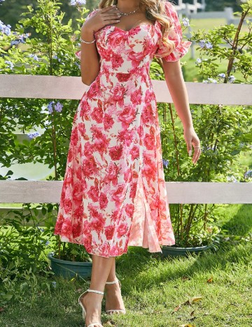 Rochie medie SHEIN, floral print