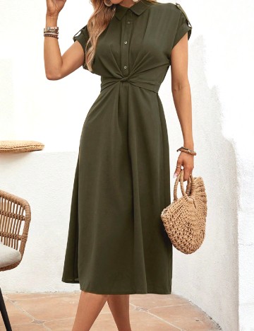 Rochie medie Emery Rose, verde