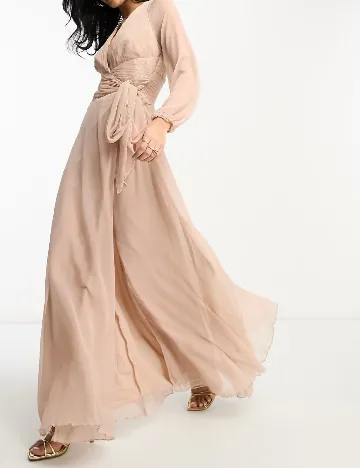 Rochie lunga ASOS, crem