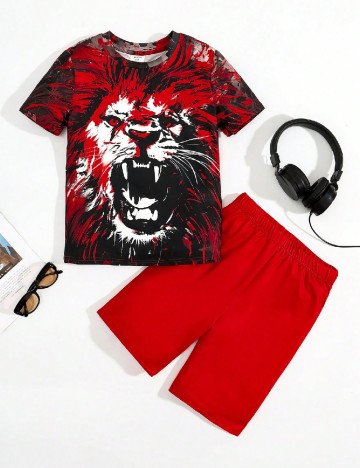 Compleu Shein Kids, rosu