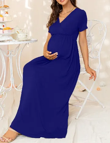 Rochie lunga SHEIN Maternity, albastru