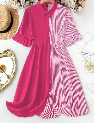 Rochie medie SHEIN CURVE, roz