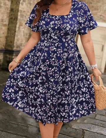 Rochie scurta SHEIN CURVE, floral