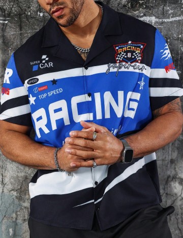 Camasa SHEIN Plus Size Men, mix culori