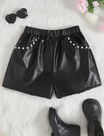 Pantaloni scurti Shein Kids, negru