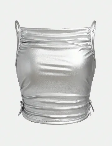 Top Shein Kids, argintiu