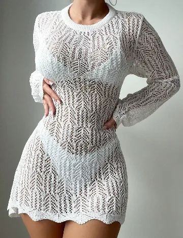 Rochie de plaja SHEIN, alb