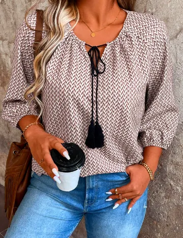 Bluza SHEIN CURVE, roz pudra