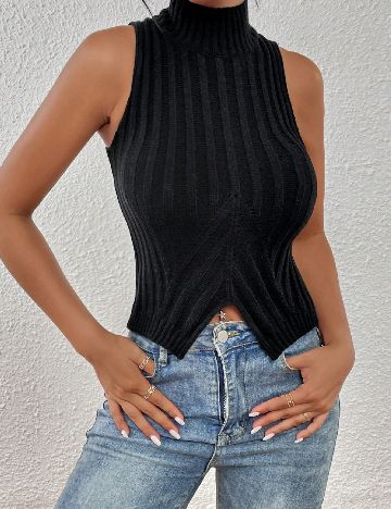 Top SHEIN, negru