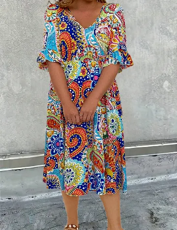 Rochie medie SHEIN CURVE, mix culori