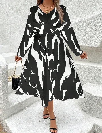 Rochie medie SHEIN CURVE, negru