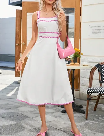 Rochie medie SHEIN, alb