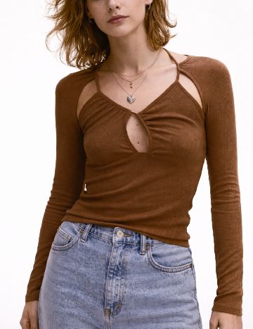 Bluza Top Shop, maro