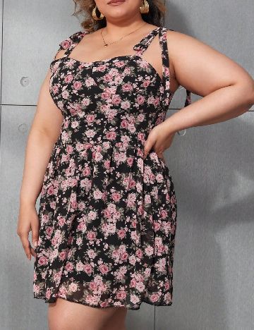 Rochie scurta SHEIN CURVE, floral print