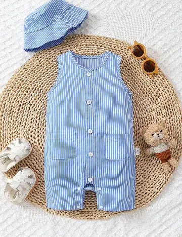 Salopeta Shein Kids, albastru