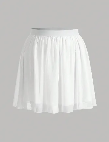 Fusta SHEIN CURVE, alb