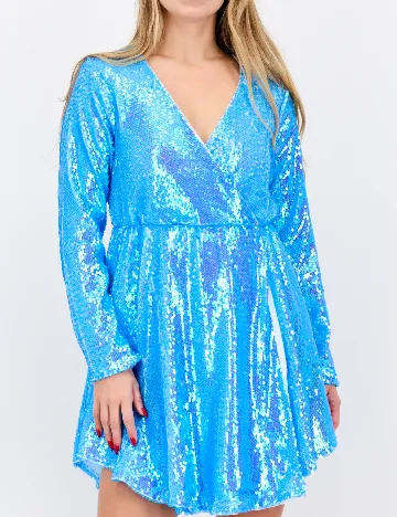 Rochie scurta Collective The Label, albastru