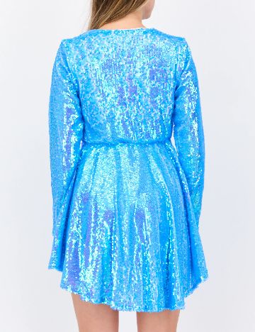 Rochie scurta Collective The Label, albastru