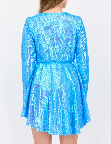 Rochie scurta Collective The Label, albastru