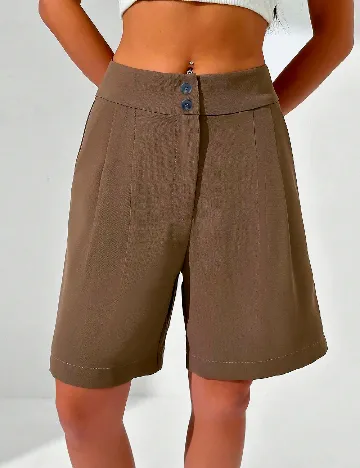 Pantaloni scurti SHEIN, maro