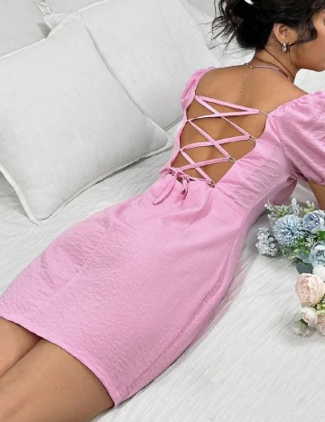 Rochie scurta SHEIN, roz