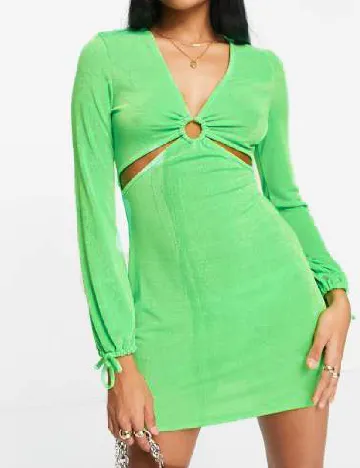 Rochie scurta Miss Selfridge, verde