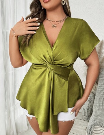 Bluza SHEIN CURVE, kaki