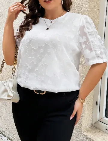 Bluza SHEIN CURVE, alb