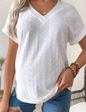 Bluza SHEIN Maternity, alb