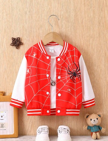 Jacheta Shein Kids, rosu/alb