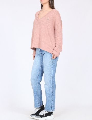 Bluza Oversize River Island, roz pudra inchis