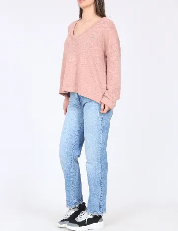 Bluza Oversize River Island, roz pudra inchis