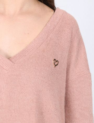 Bluza Oversize River Island, roz pudra inchis